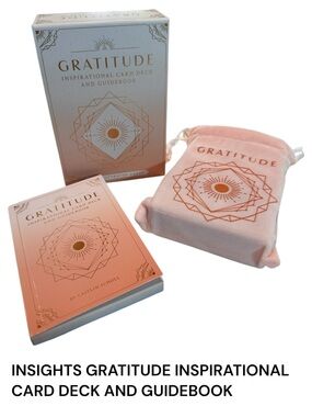 Gratitude Inspirational Card Deck & Guidebook Set 64 Illustrated Cards